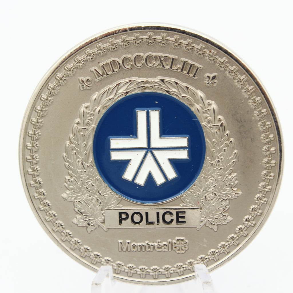 Montreal Police Identification Judiciaire Scenes de Crimes Challenge Coin – 1.75 Inch Copper Collectible Pre-owned