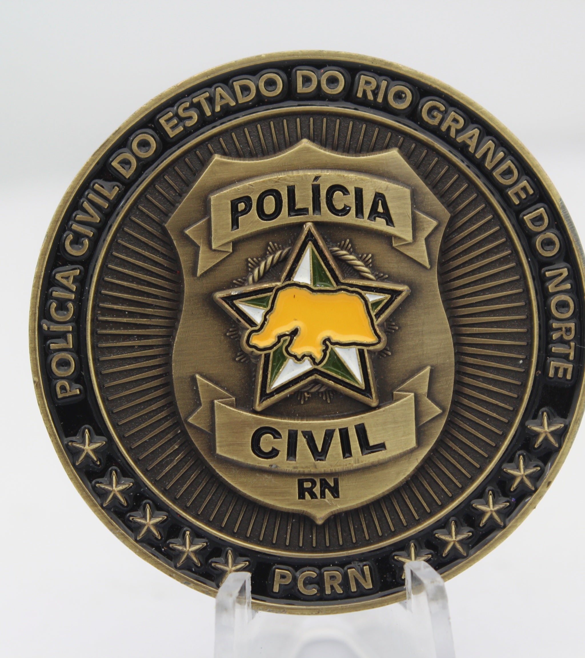 Brazil Polícia Civil RN Intelligence Department PCRN Challenge Coin 2” Copper Collectible