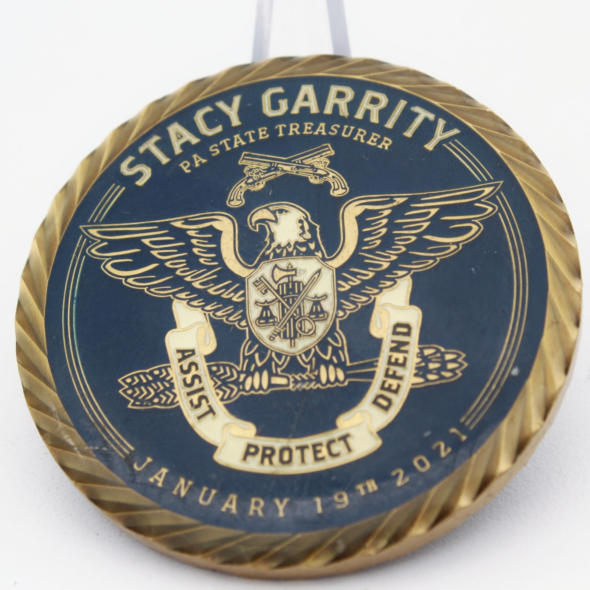 Stacy Garrity 78th Pennsylvania State Treasurer Challenge Coin – 2.0” Used Copper Pre-owned