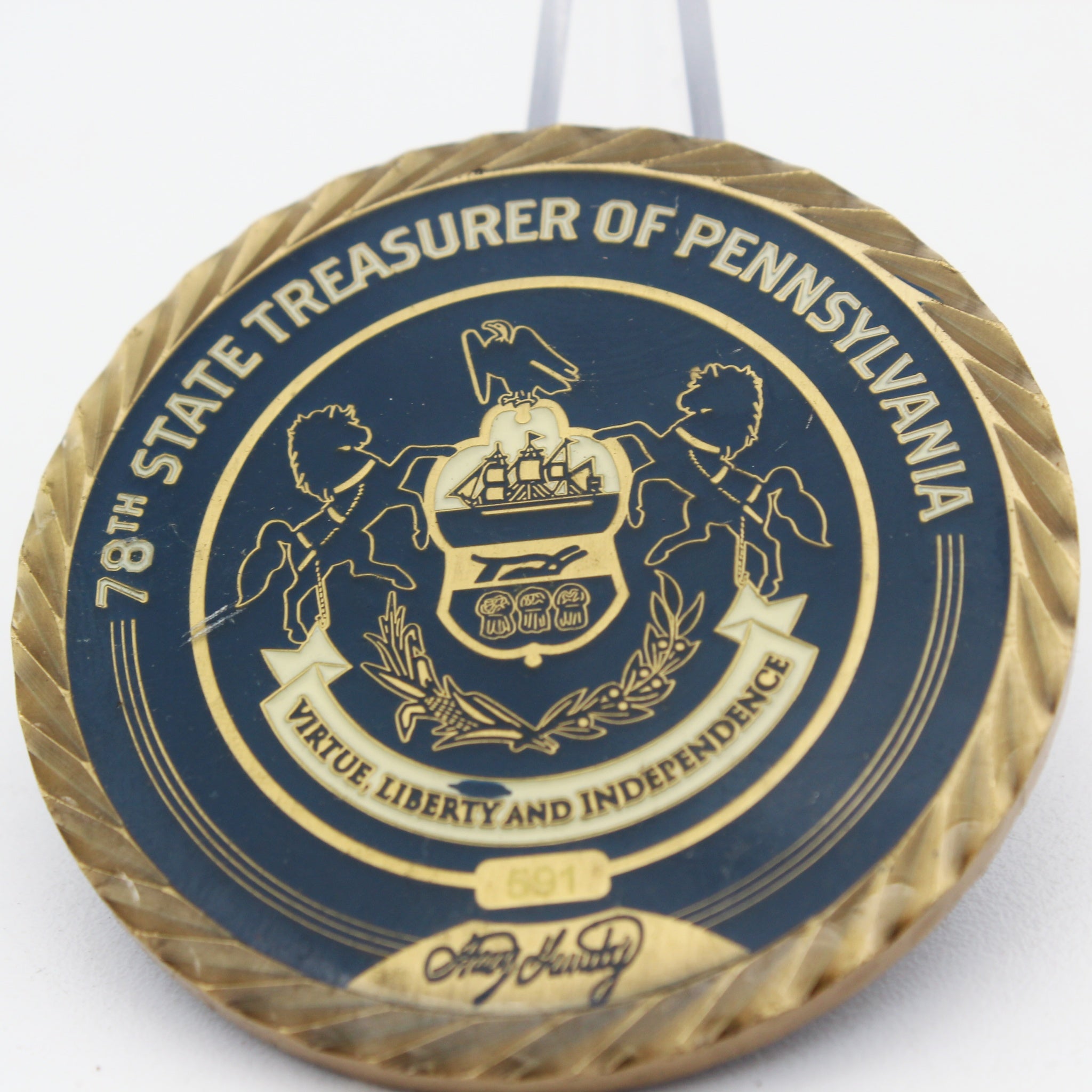 Stacy Garrity 78th Pennsylvania State Treasurer Challenge Coin – 2.0” Used Copper Pre-owned