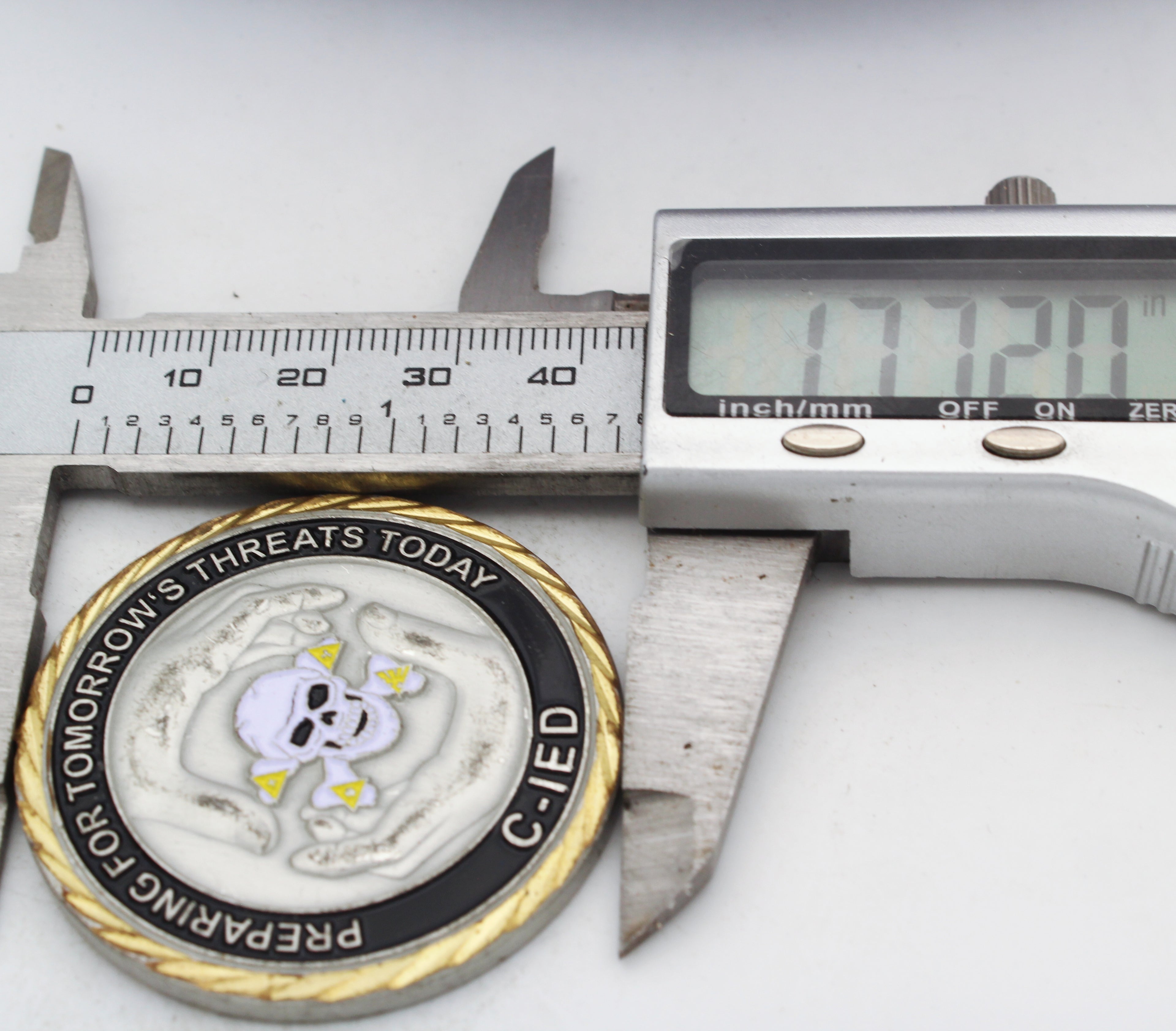 C-IED Guardian Challenge Coin Preparing for Tomorrow’s Threats Today 1.75” Used Copper Pre-owned