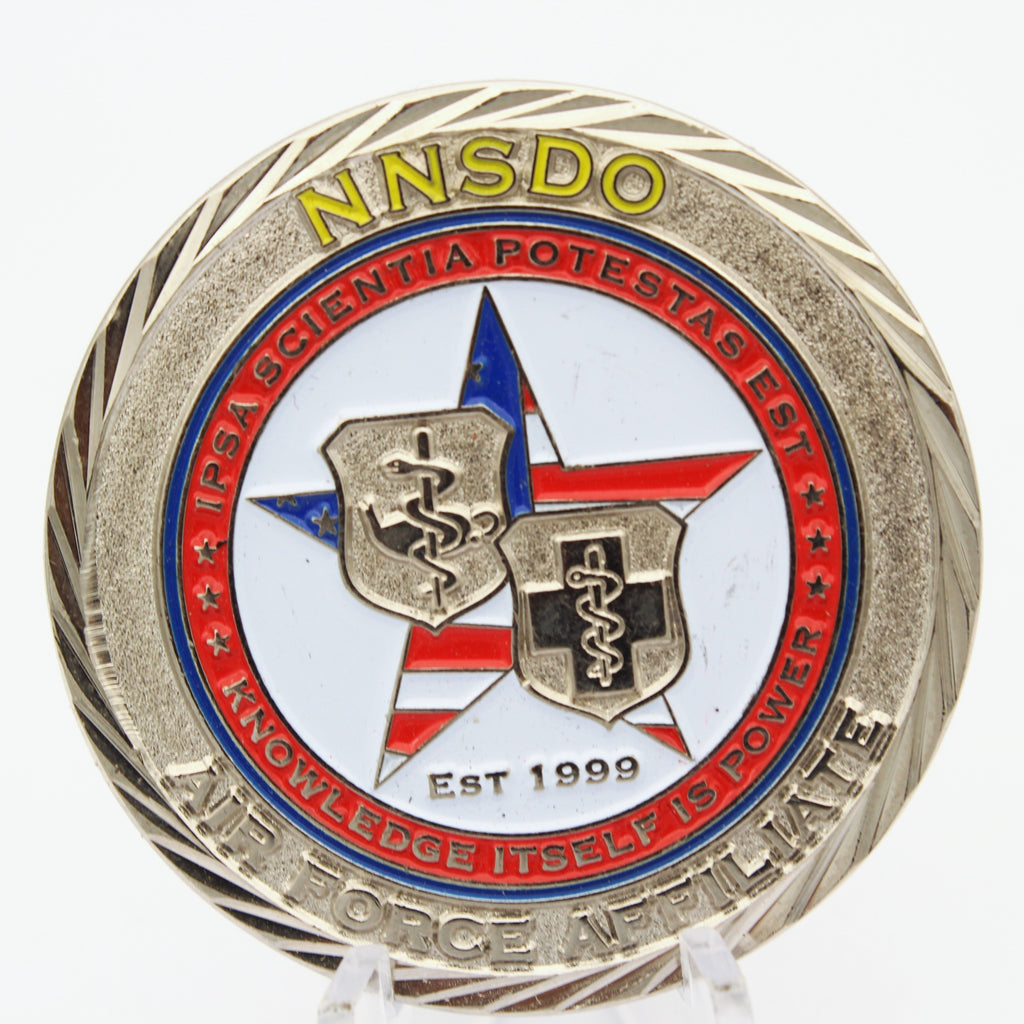 NNSDO National Nursing Staff Development Air Force Affiliate Challenge Coin 1.75” Used Copper Pre-owned