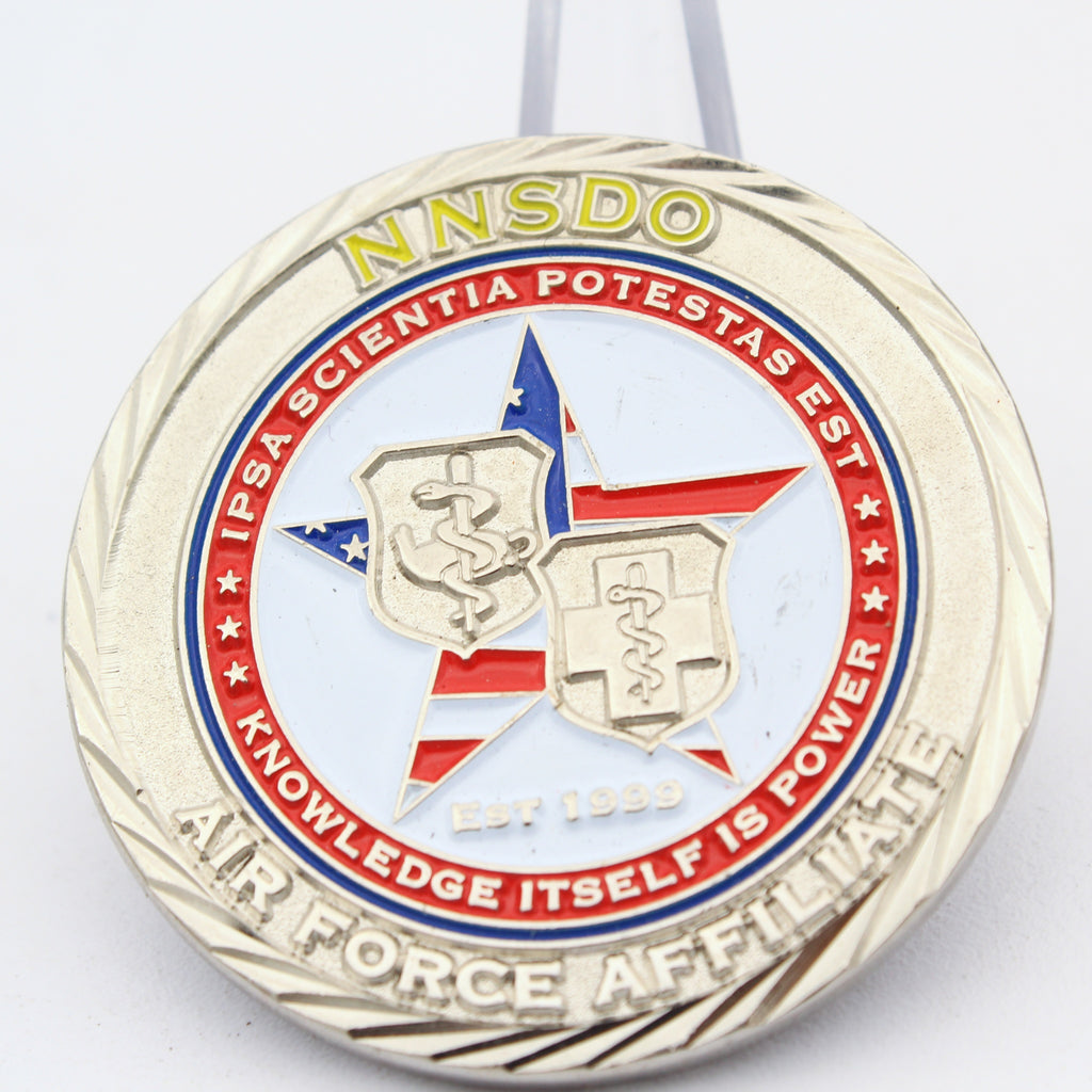 NNSDO National Nursing Staff Development Air Force Affiliate Challenge Coin 1.75” Used Copper Pre-owned