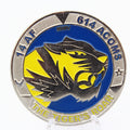 14AF 614 ACOMS The Tiger’s Roar Challenge Coin 1.75” Used Copper