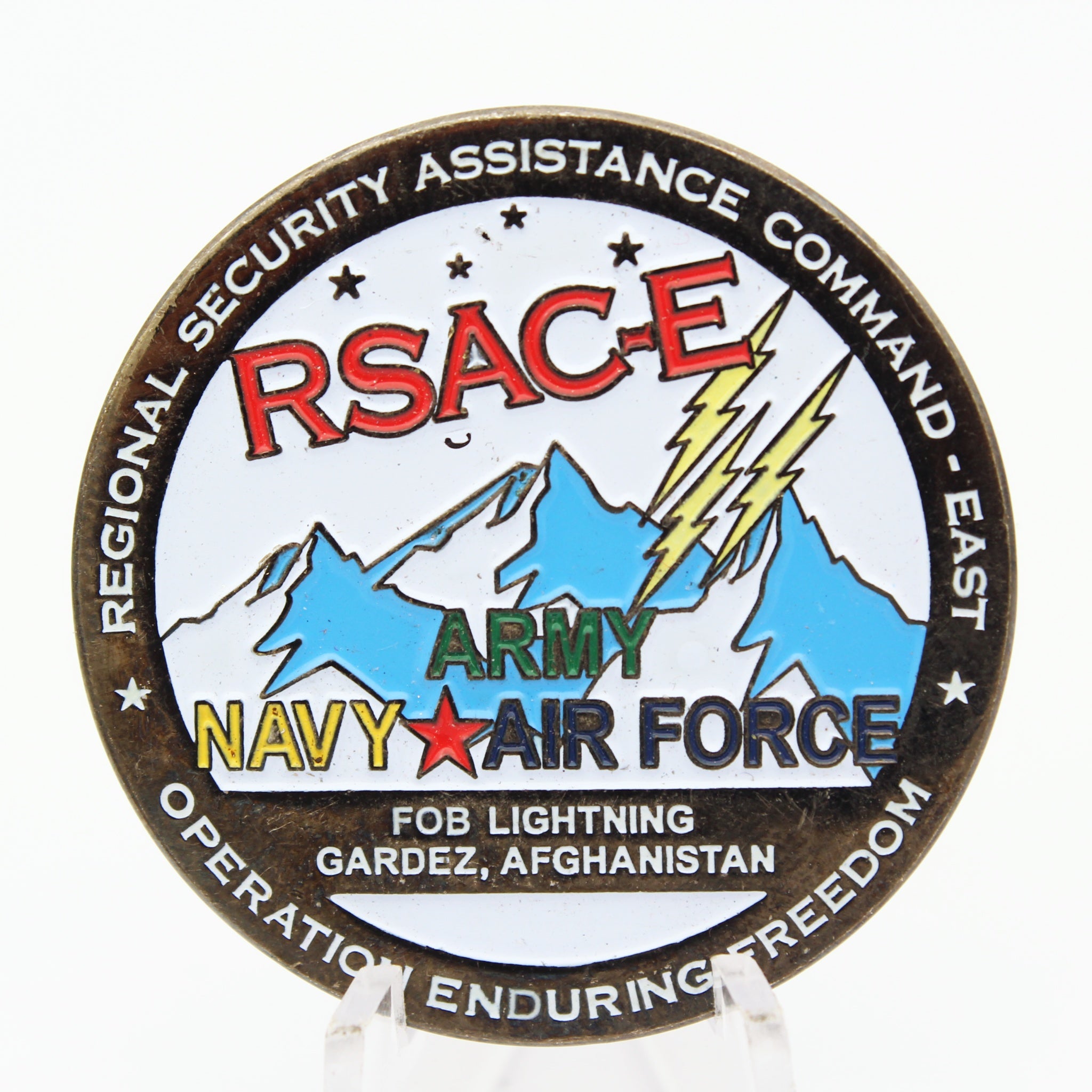 RSAC-E Regional Security Assistance Command East Challenge Coin 1.65” Used Copper