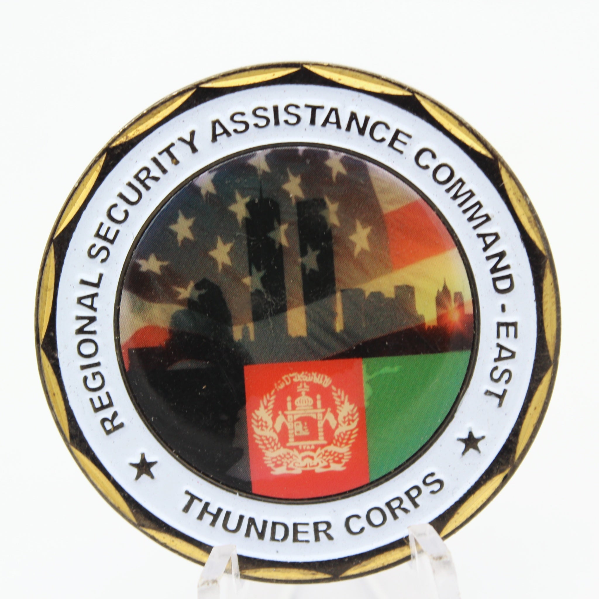 RSAC-E Regional Security Assistance Command East Challenge Coin 1.65” Used Copper