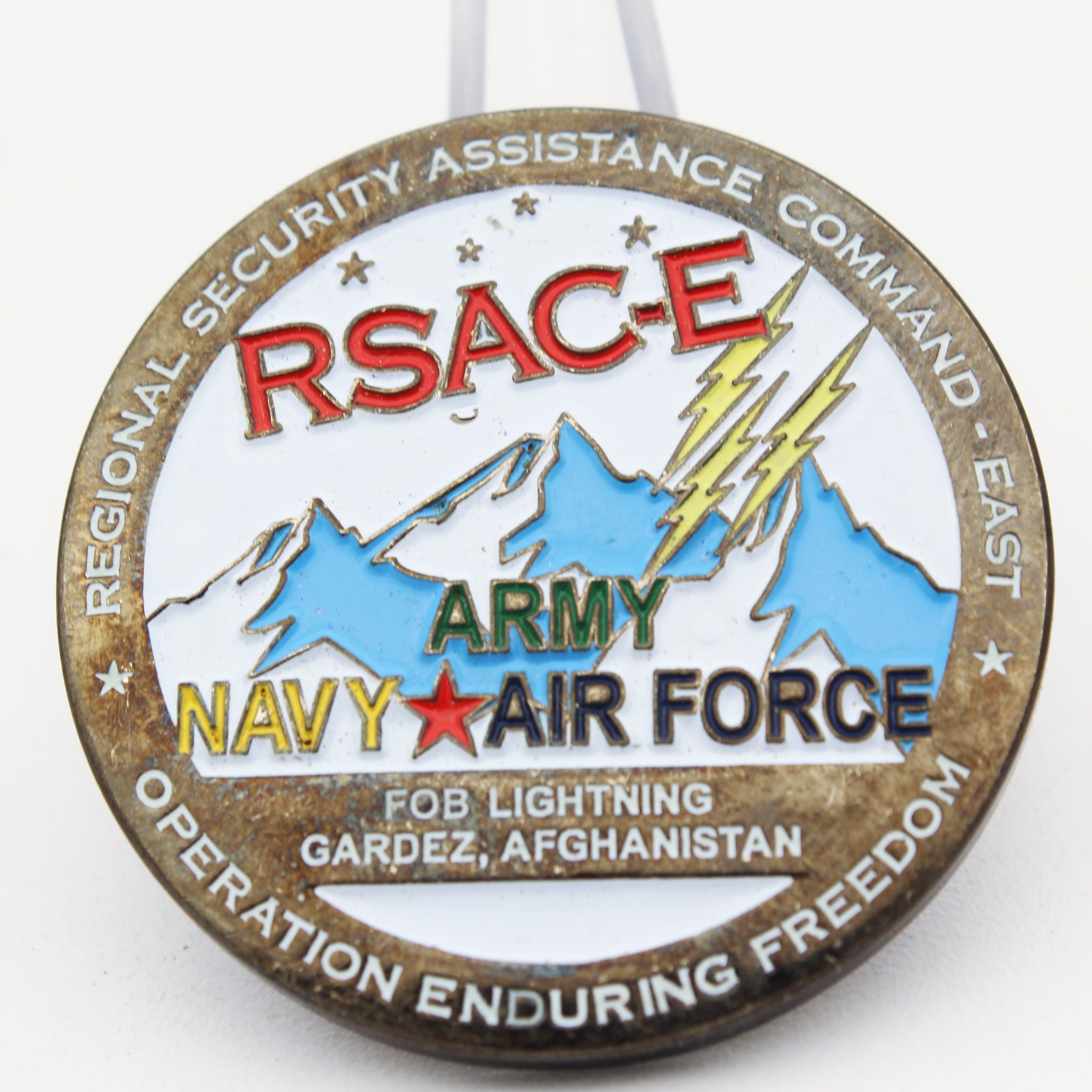 RSAC-E Regional Security Assistance Command East Challenge Coin 1.65” Used Copper