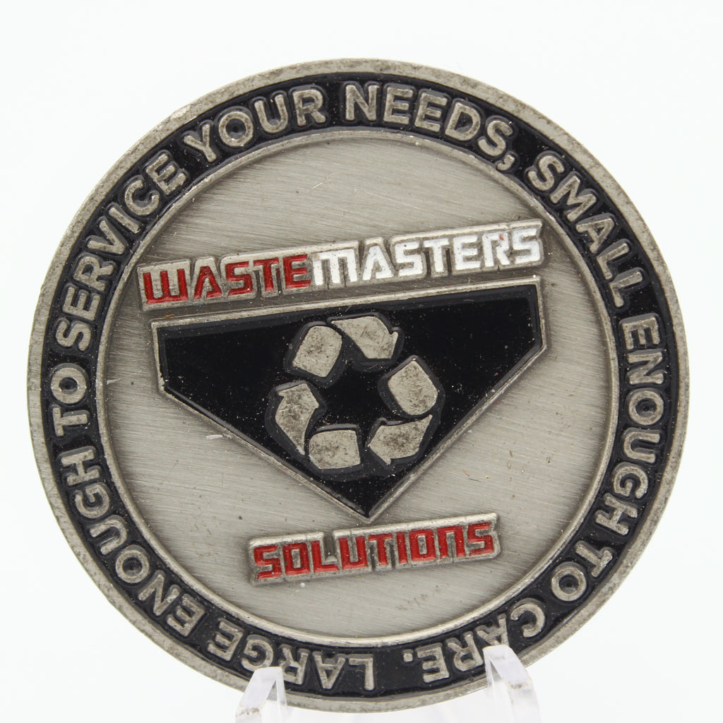 Waste Masters Solutions Safety First No Excuses Challenge Coin 1.75” Used Copper