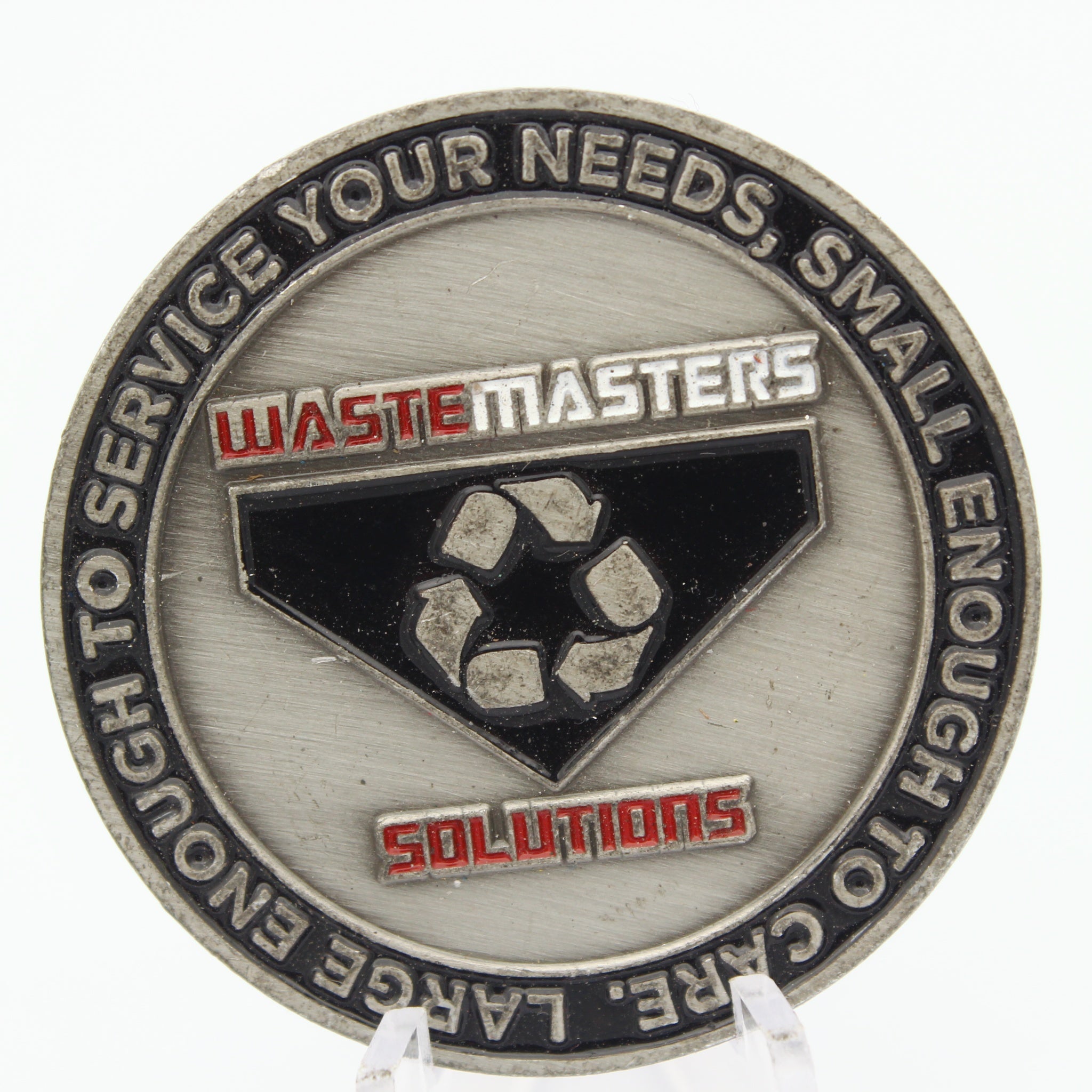 Waste Masters Solutions Safety First No Excuses Challenge Coin 1.75” Used Copper