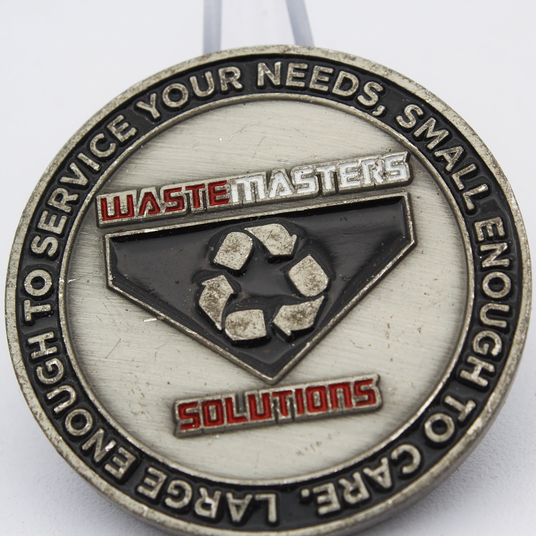 Waste Masters Solutions Safety First No Excuses Challenge Coin 1.75” Used Copper
