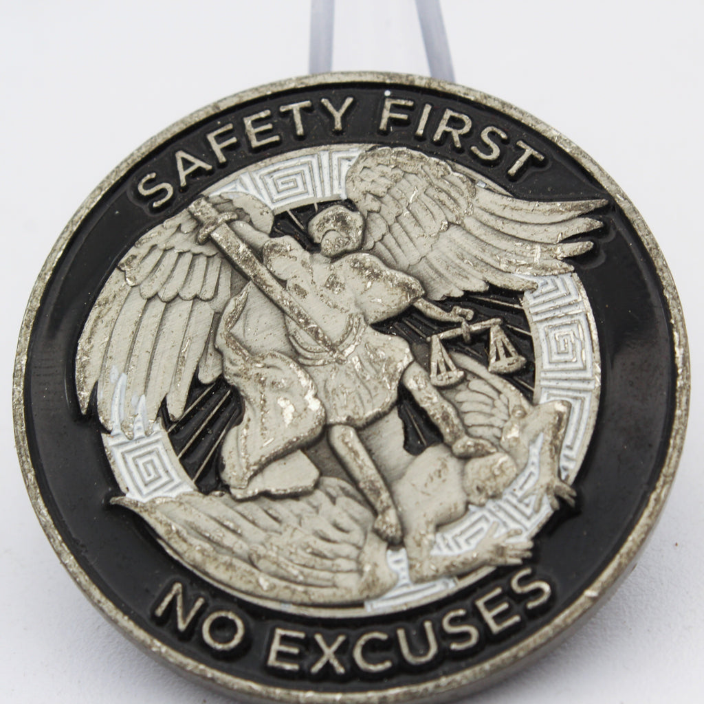 Waste Masters Solutions Safety First No Excuses Challenge Coin 1.75” Used Copper