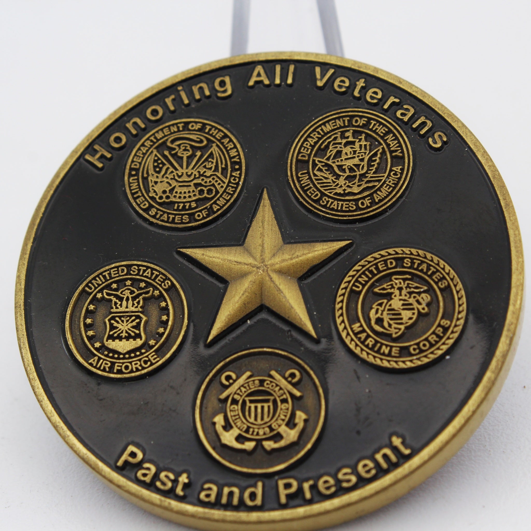 Veterans Hall Schaghticoke Fair Honoring All Veterans Challenge Coin 1.75” Used Copper