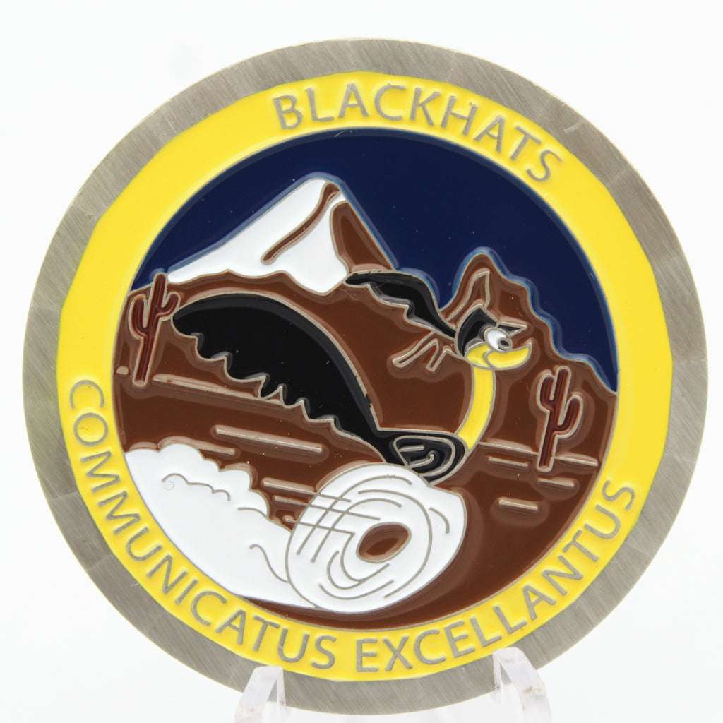 Blackhats Roadrunner Desert Lightning Oval Challenge Coin – 1.75” Used Copper Collectible
