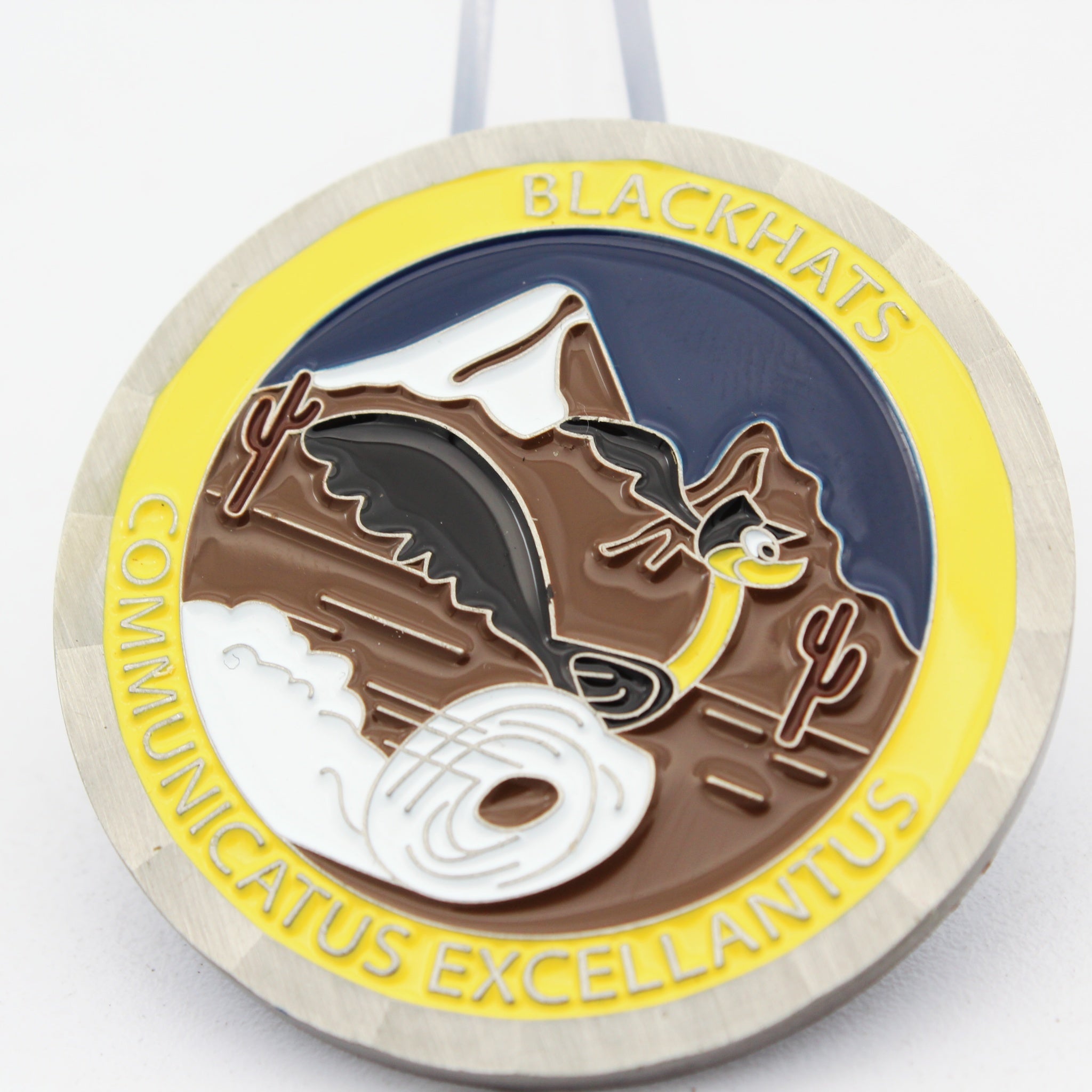 Blackhats Roadrunner Desert Lightning Oval Challenge Coin – 1.75” Used Copper Collectible