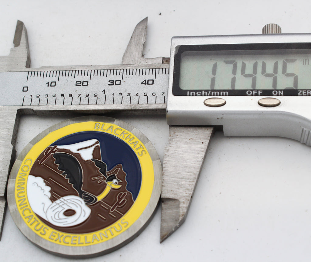Blackhats Roadrunner Desert Lightning Oval Challenge Coin – 1.75” Used Copper Collectible