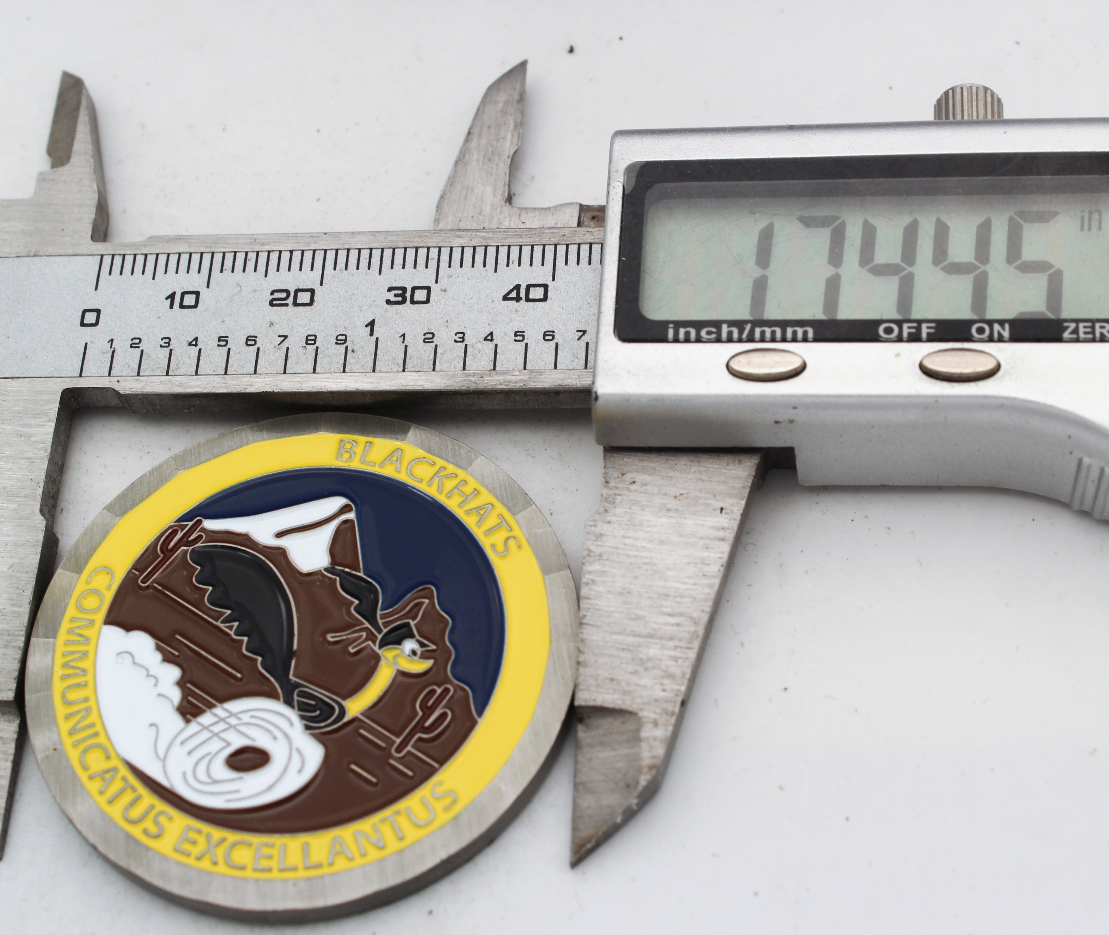 Blackhats Roadrunner Desert Lightning Oval Challenge Coin – 1.75” Used Copper Collectible