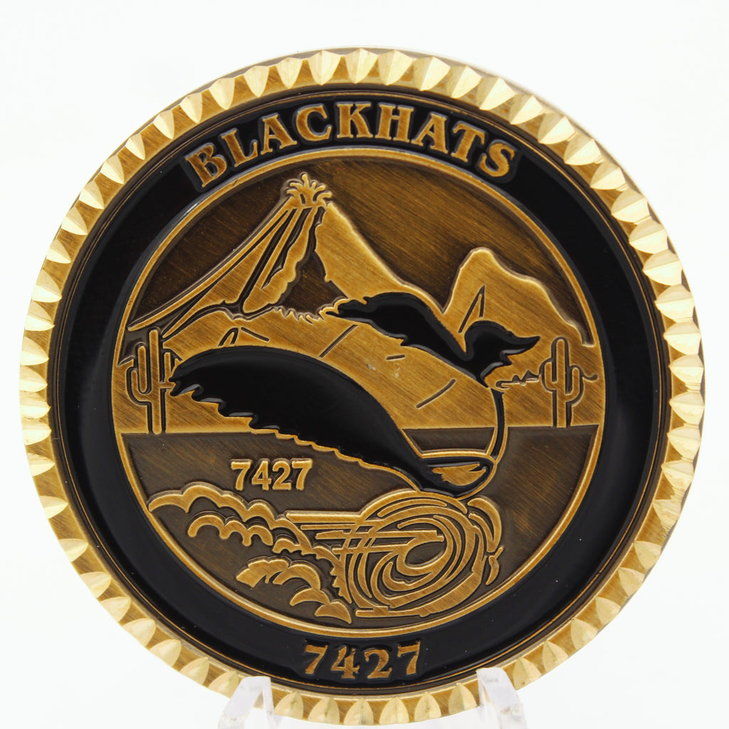 Blackhats 7427 Commander Outstanding Performer Challenge Coin – 1.75” Used Copper Collectible