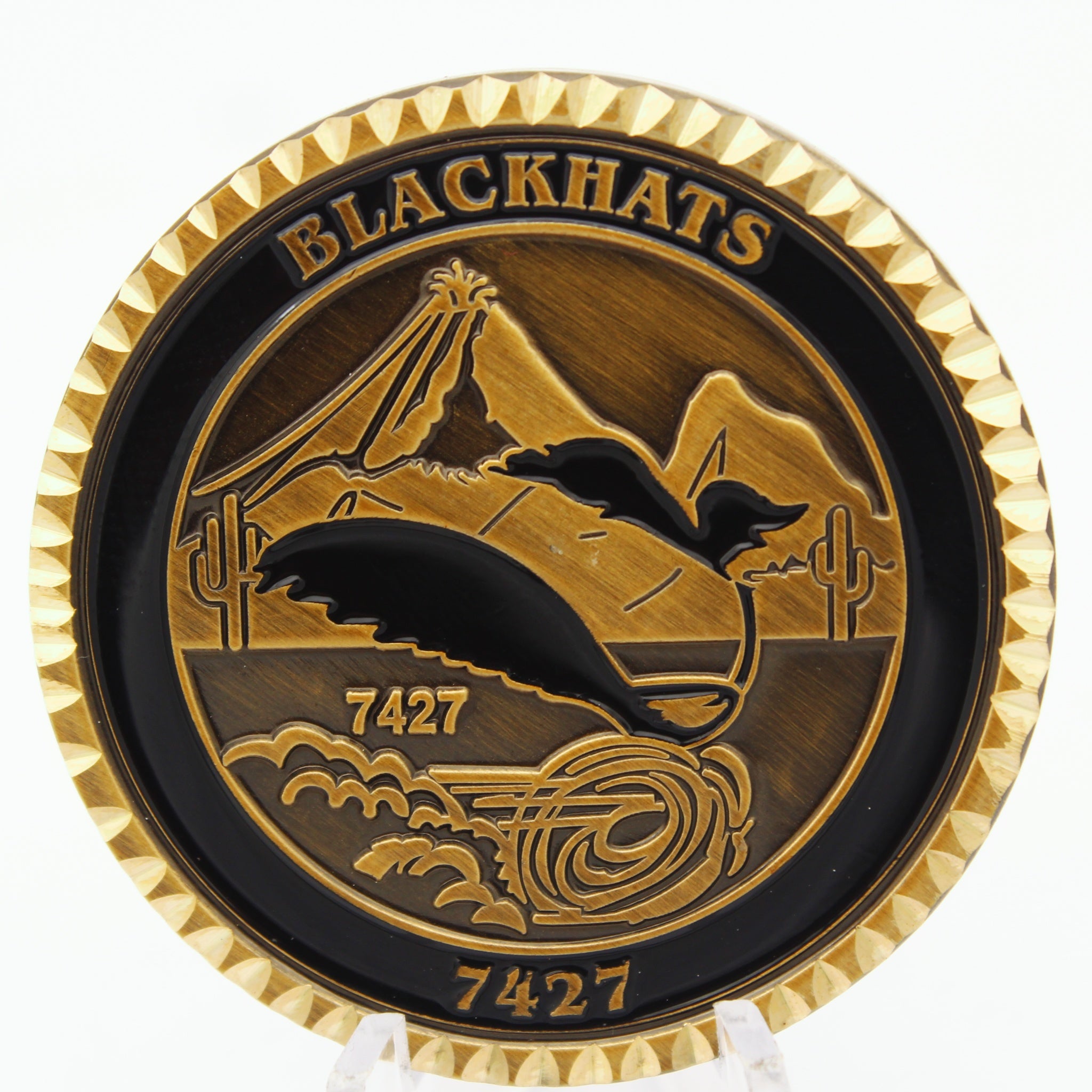 Blackhats 7427 Commander Outstanding Performer Challenge Coin – 1.75” Used Copper Collectible