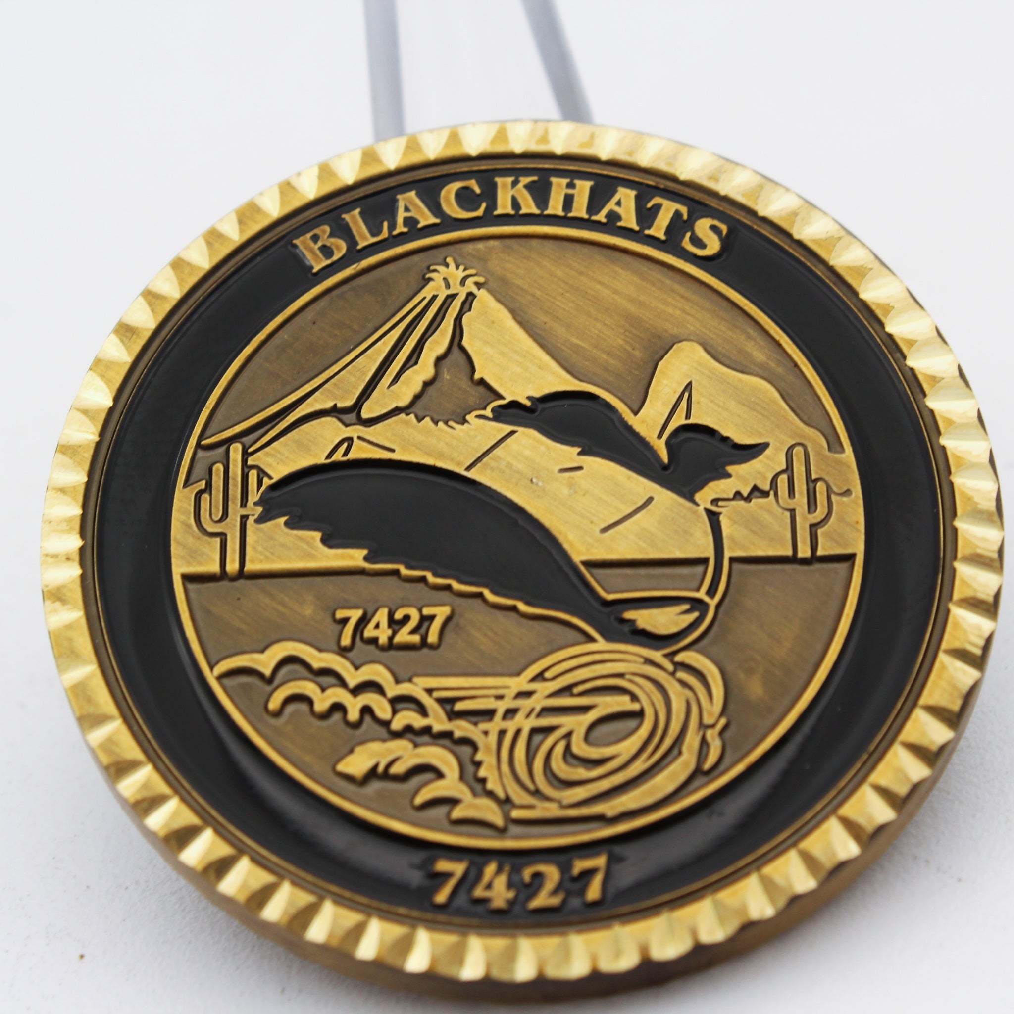 Blackhats 7427 Commander Outstanding Performer Challenge Coin – 1.75” Used Copper Collectible