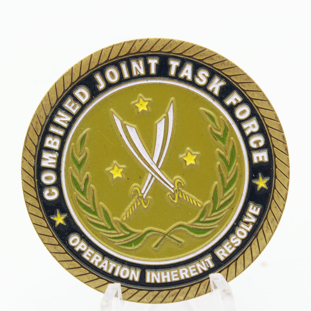 Operation Inherent Resolve CJTF Camp Buehring Kuwait Challenge Coin – 1.6” Used Copper Collectible