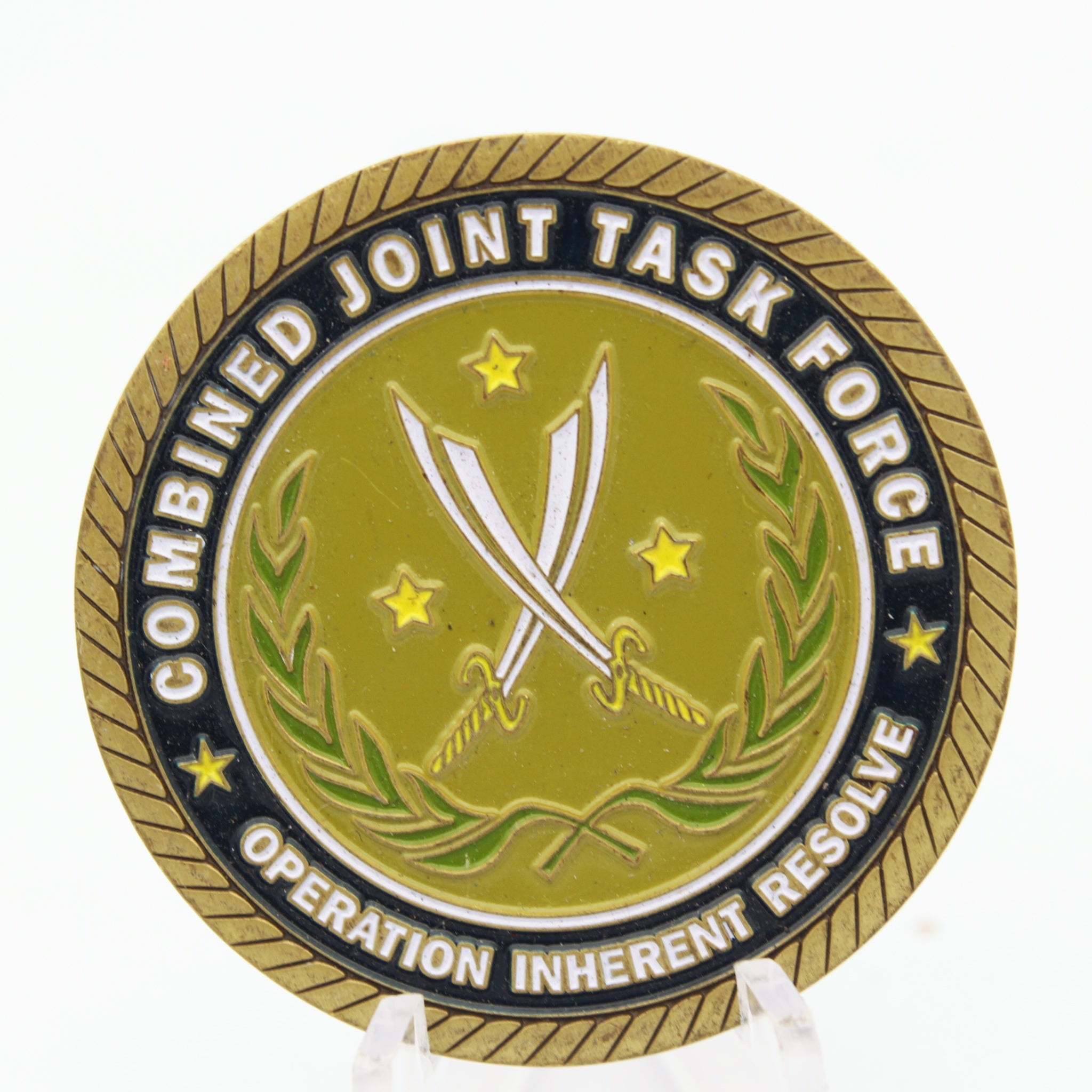 Operation Inherent Resolve CJTF Camp Buehring Kuwait Challenge Coin – 1.6” Used Copper Collectible