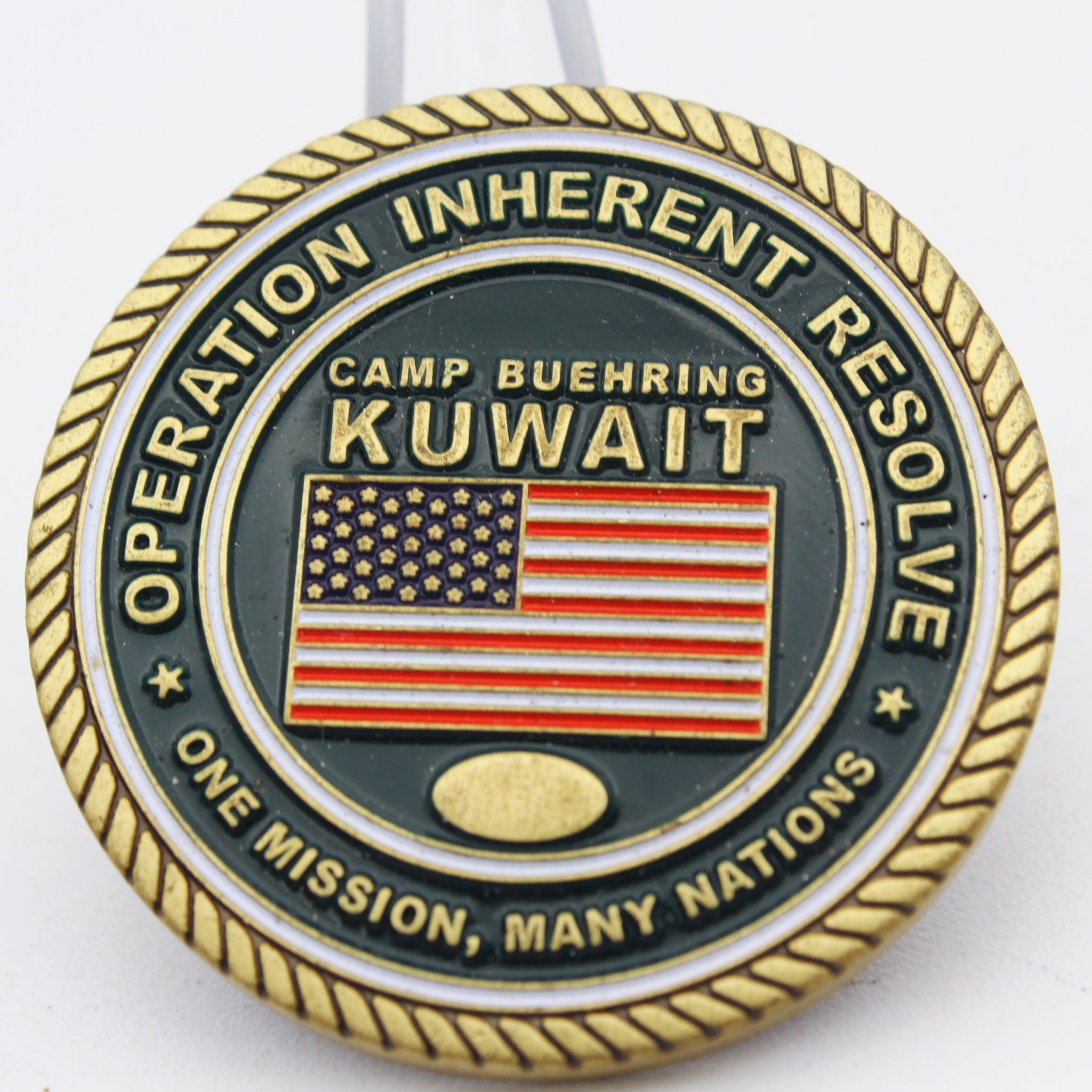Operation Inherent Resolve CJTF Camp Buehring Kuwait Challenge Coin – 1.6” Used Copper Collectible