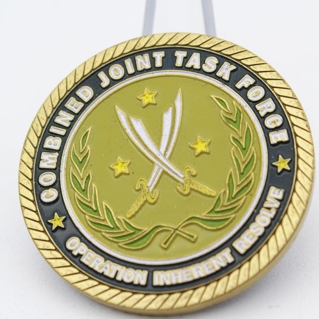 Operation Inherent Resolve CJTF Camp Buehring Kuwait Challenge Coin – 1.6” Used Copper Collectible