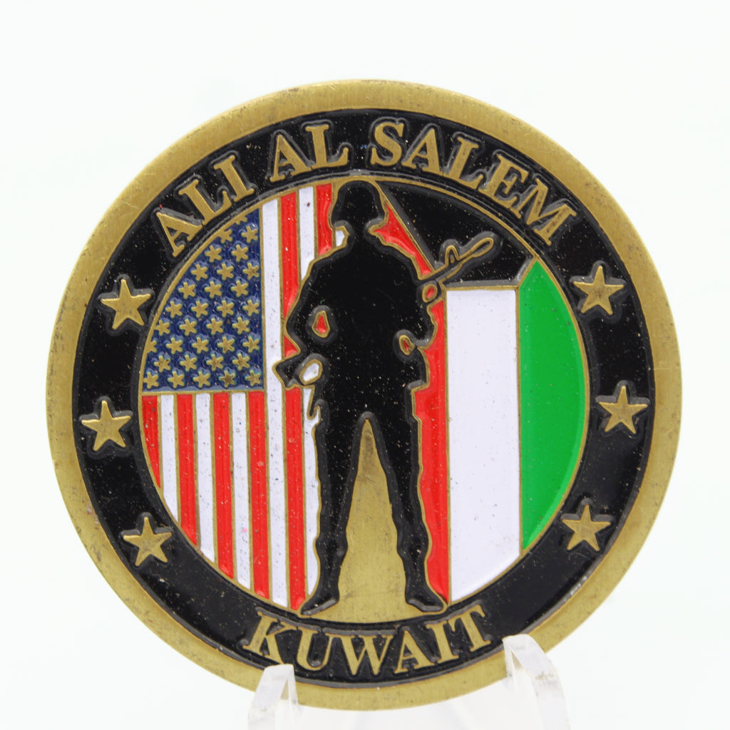 Ali Al Salem Kuwait Coalition Military Challenge Coin – 1.6” Used Copper Collectible