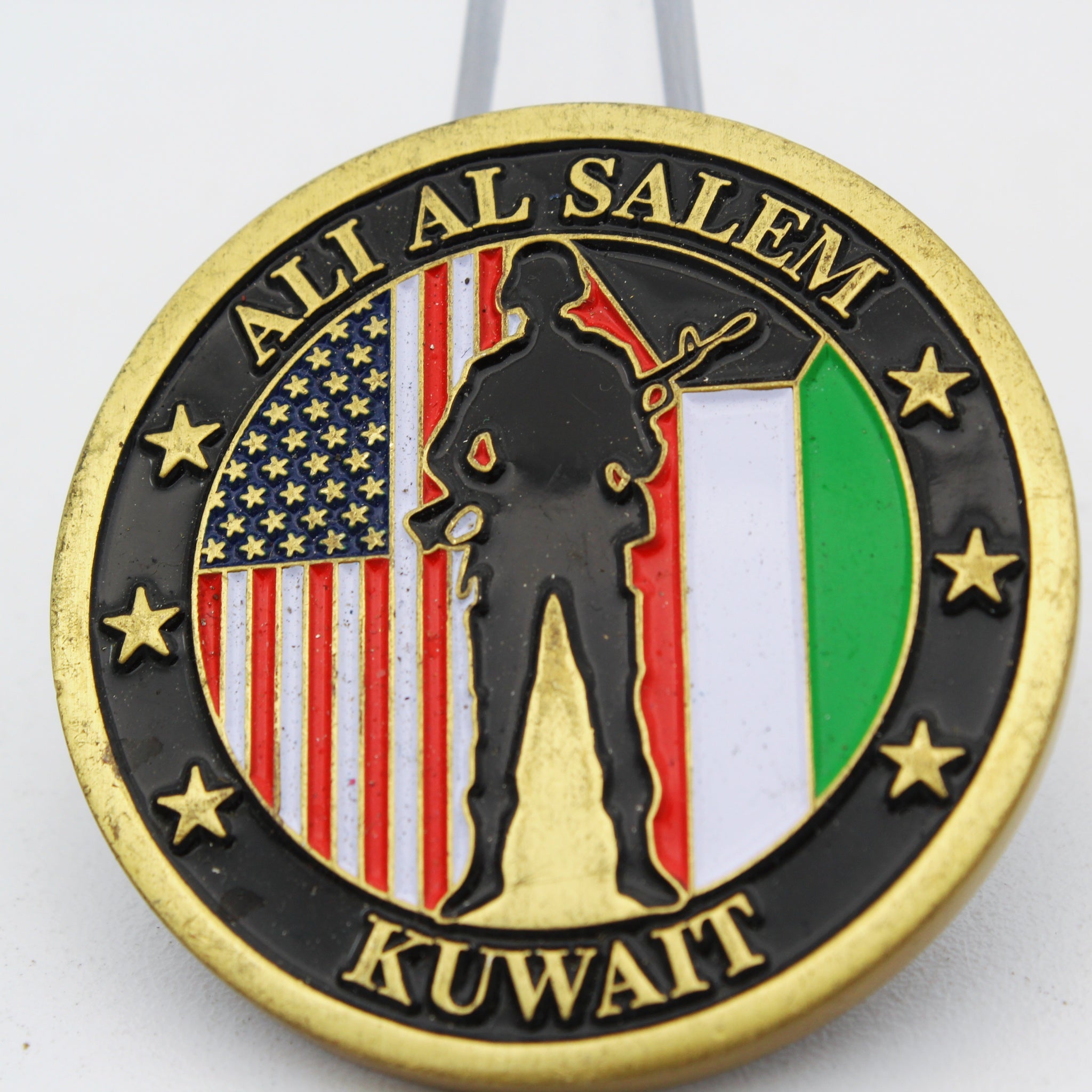 Ali Al Salem Kuwait Coalition Military Challenge Coin – 1.6” Used Copper Collectible
