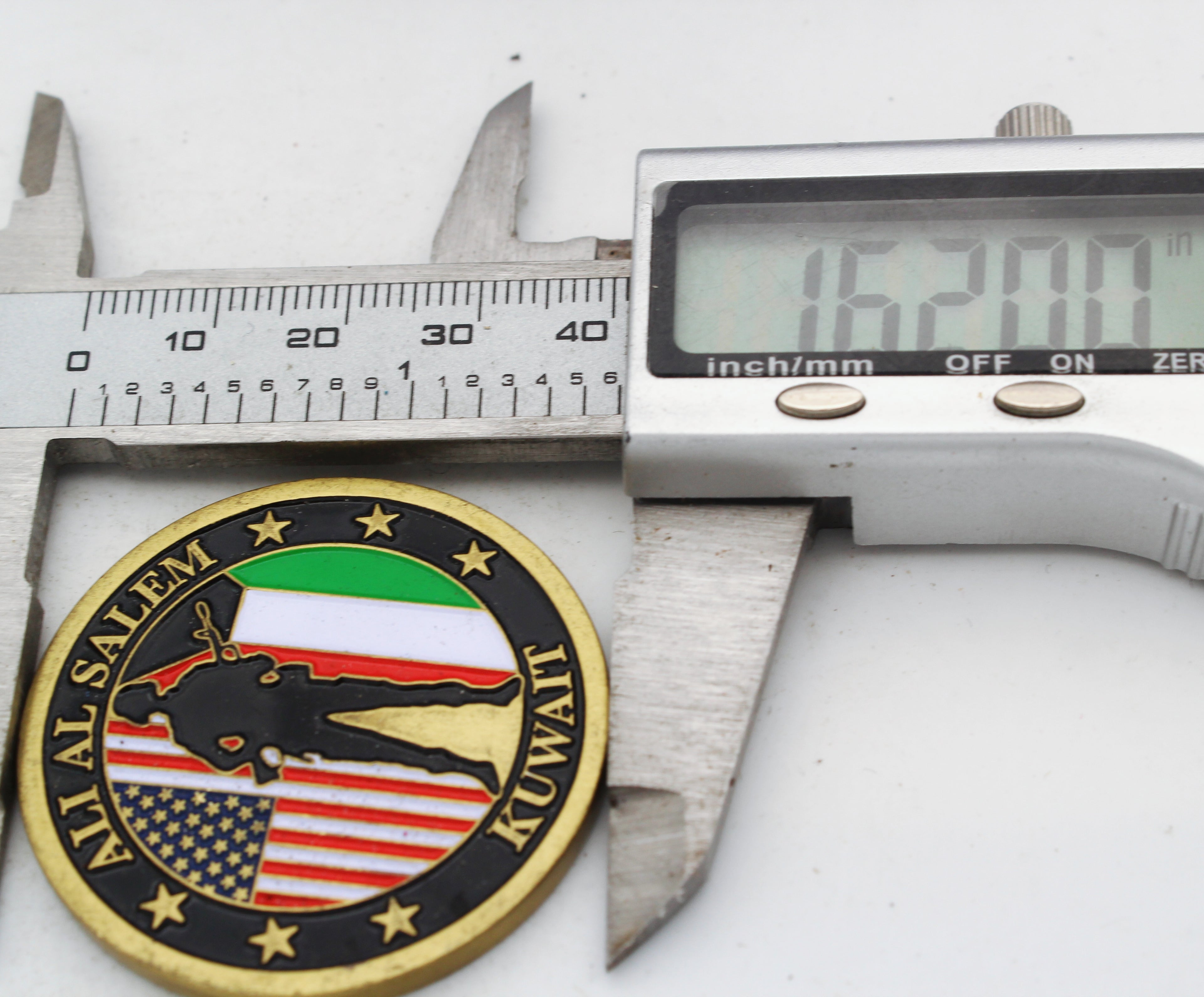Ali Al Salem Kuwait Coalition Military Challenge Coin – 1.6” Used Copper Collectible