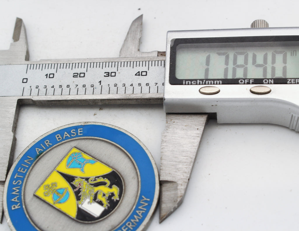 Ramstein Air Base Germany Enduring Partners Challenge Coin – 1.75” Used Copper Collectible