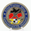 52nd Fighter Wing Spangdahlem AB Germany Challenge Coin – 1.6” Used Copper Collectible