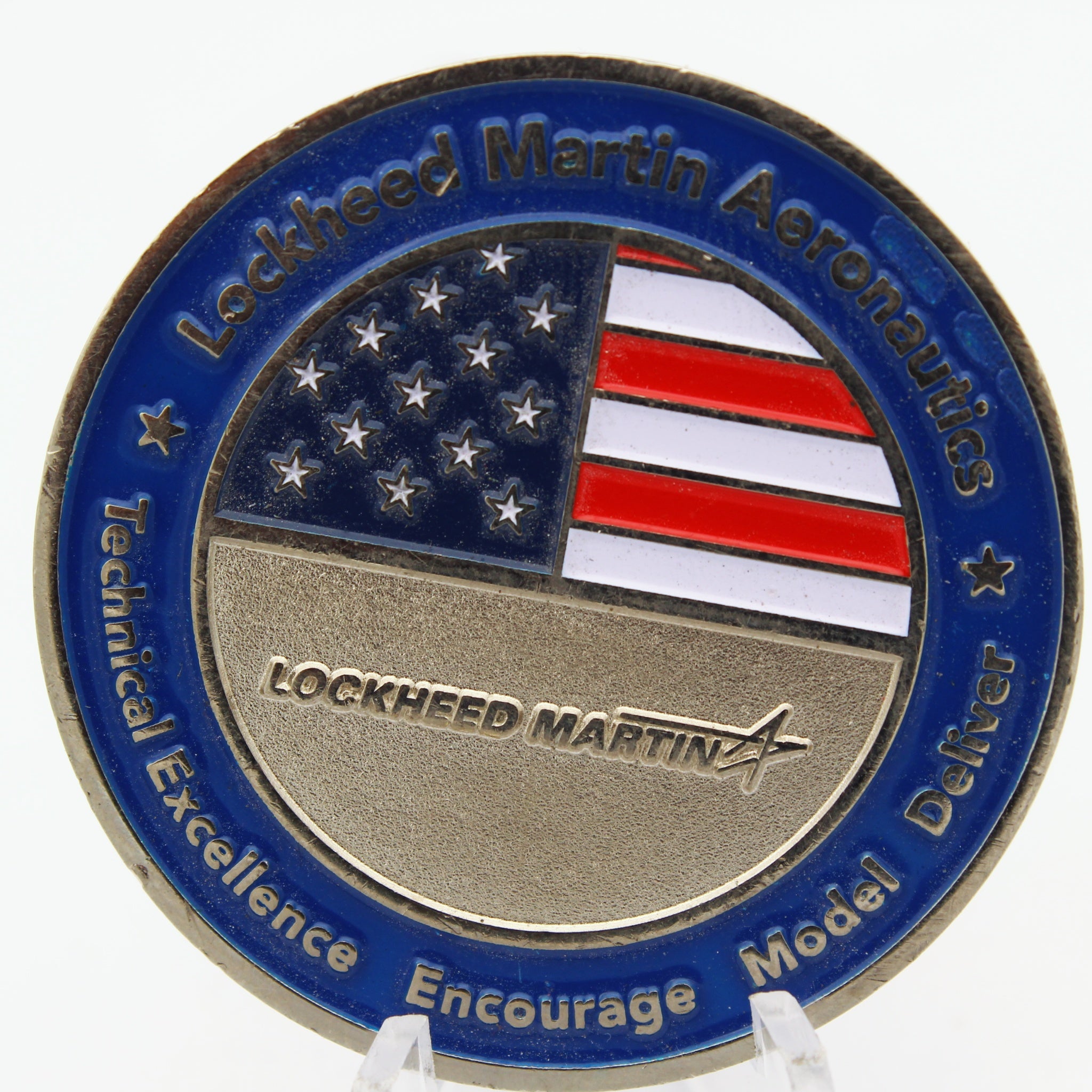Lockheed Martin Aeronautics Factory & Field Training Challenge Coin – 1.75” Used Copper Collectible