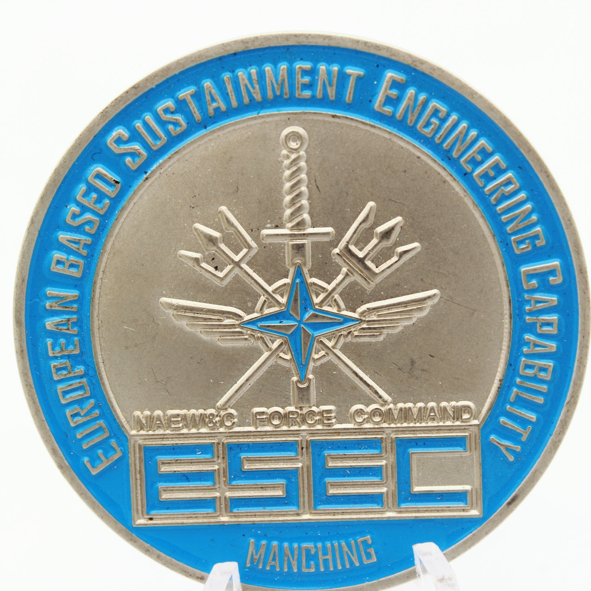 ESSEC NAEW&C Force Command Manching 10 Years Challenge Coin – 1.75” Used Copper Collectible