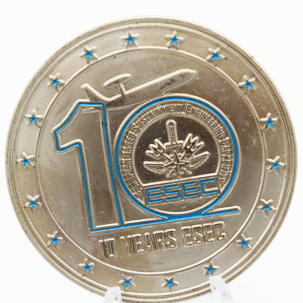 ESSEC NAEW&C Force Command Manching 10 Years Challenge Coin – 1.75” Used Copper Collectible