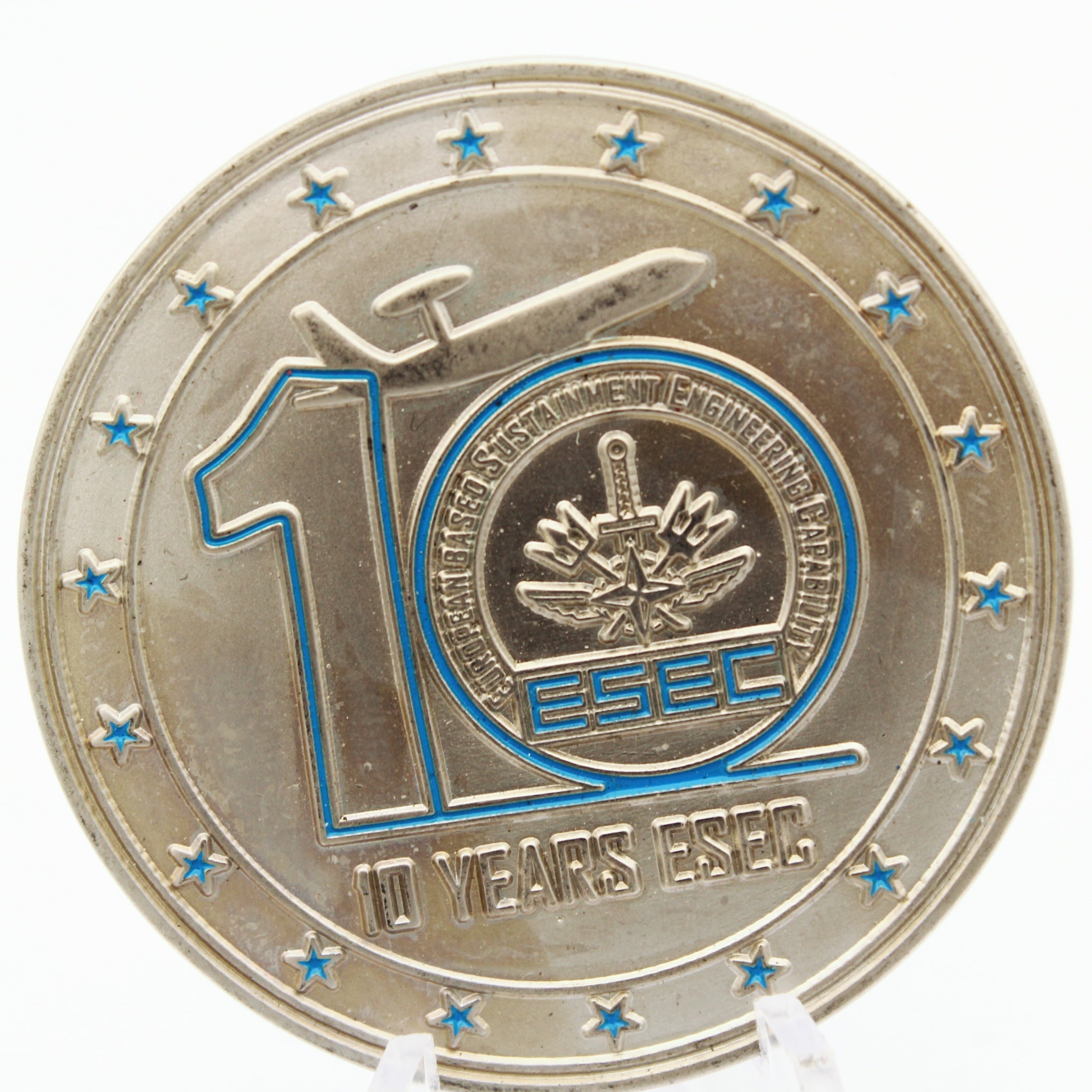 ESSEC NAEW&C Force Command Manching 10 Years Challenge Coin – 1.75” Used Copper Collectible