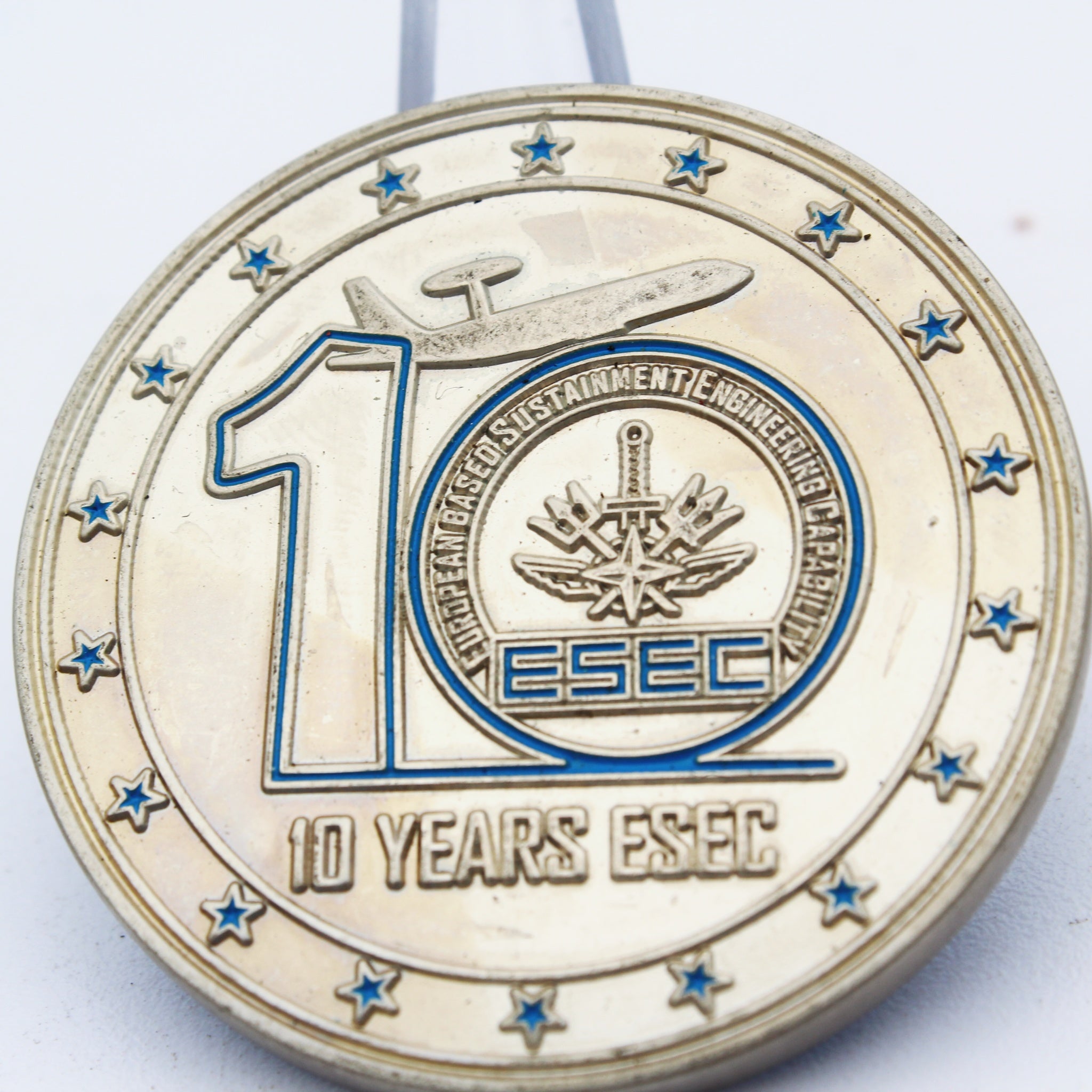 ESSEC NAEW&C Force Command Manching 10 Years Challenge Coin – 1.75” Used Copper Collectible