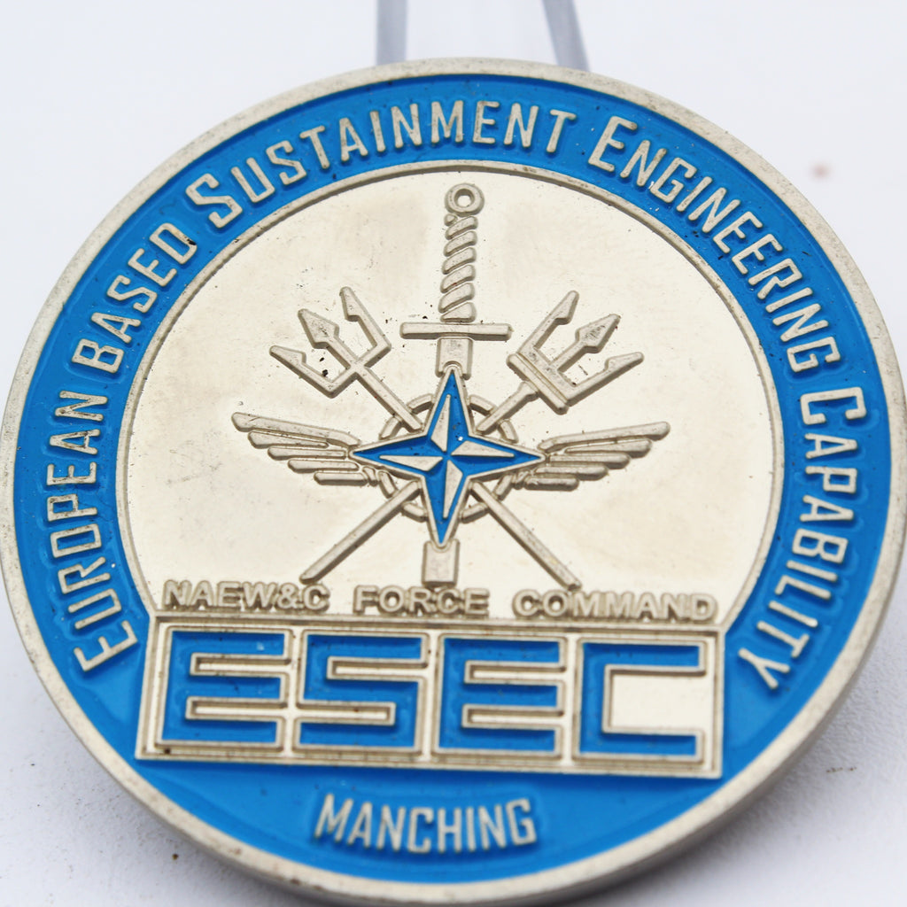 ESSEC NAEW&C Force Command Manching 10 Years Challenge Coin – 1.75” Used Copper Collectible