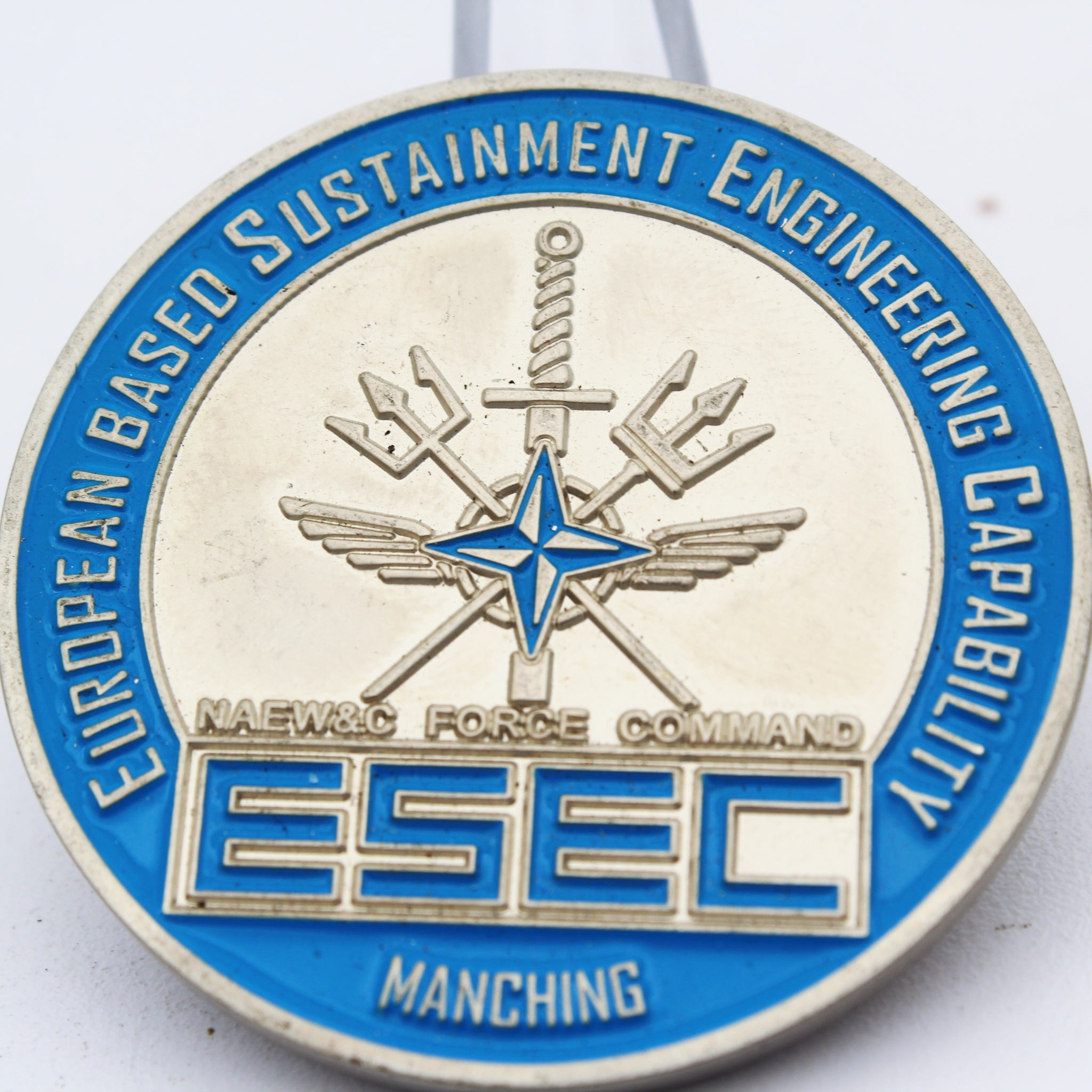ESSEC NAEW&C Force Command Manching 10 Years Challenge Coin – 1.75” Used Copper Collectible
