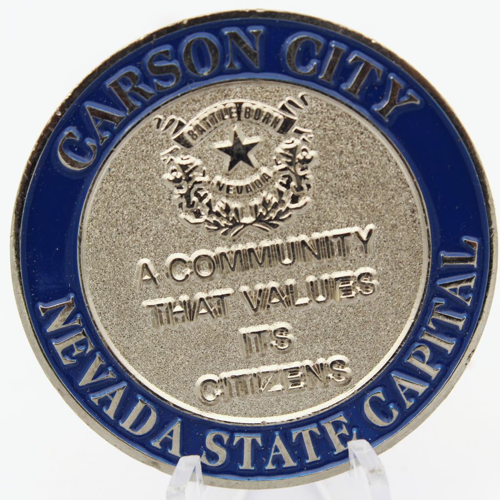 Carson City Nevada State Capital Challenge Coin – 1.75” Used Copper Collectible