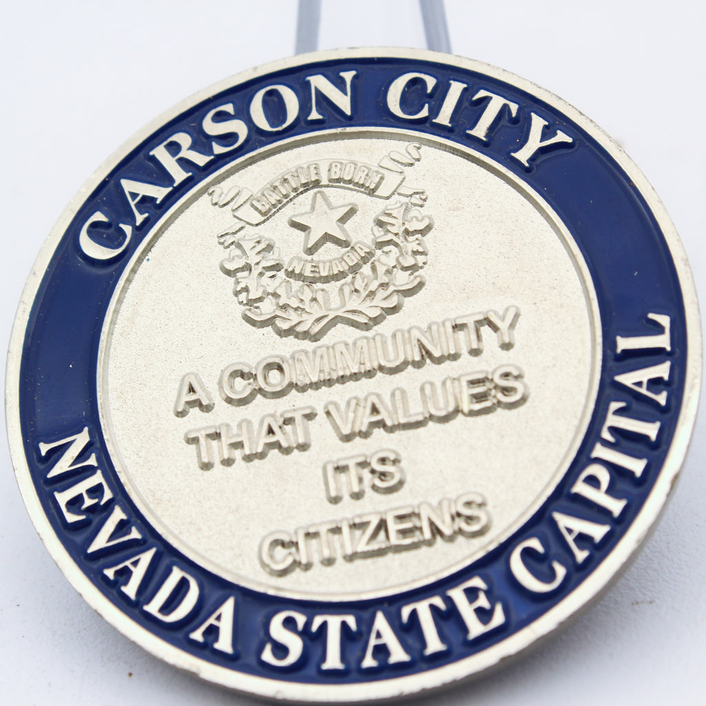 Carson City Nevada State Capital Challenge Coin – 1.75” Used Copper Collectible