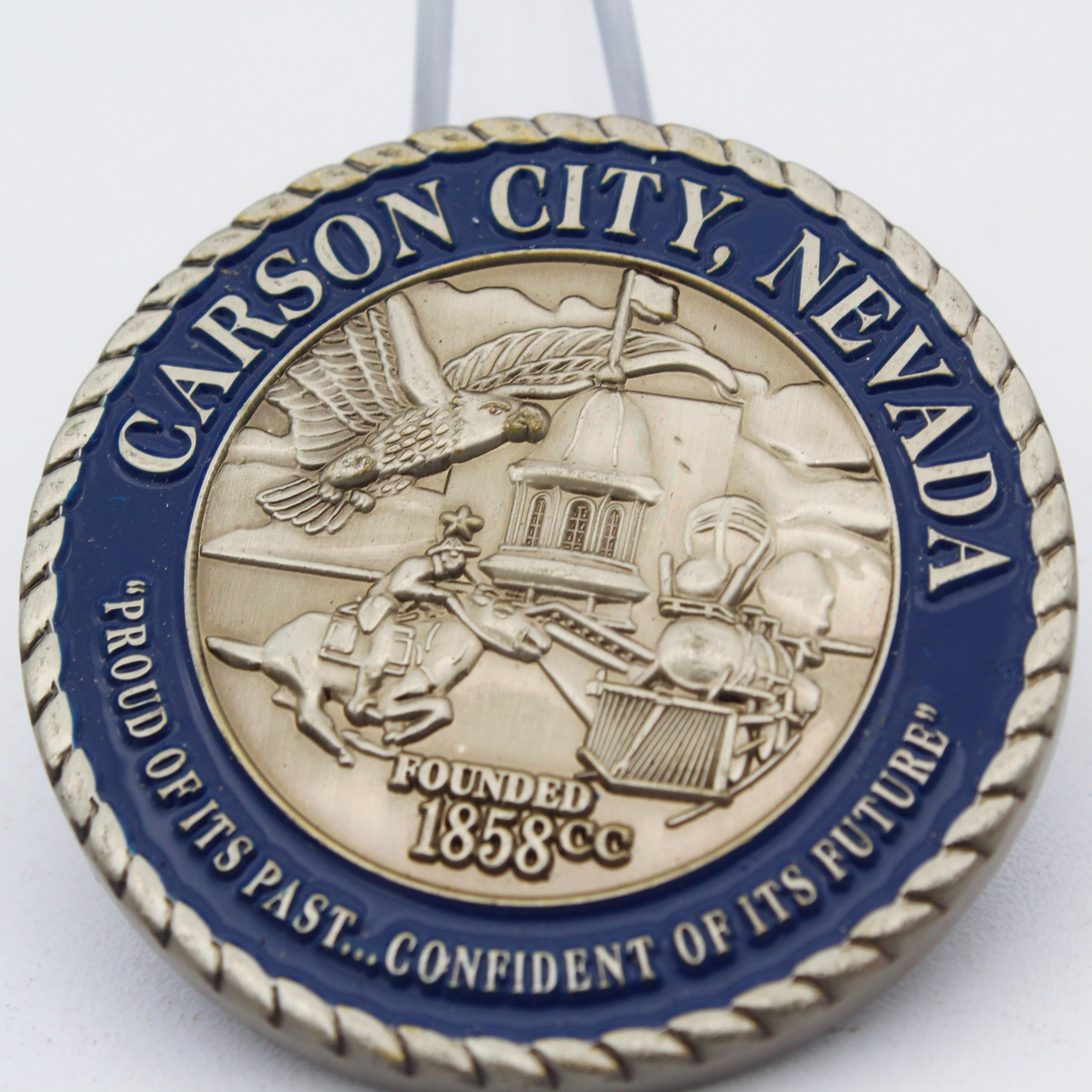 Carson City Nevada State Capital Challenge Coin – 1.75” Used Copper Collectible