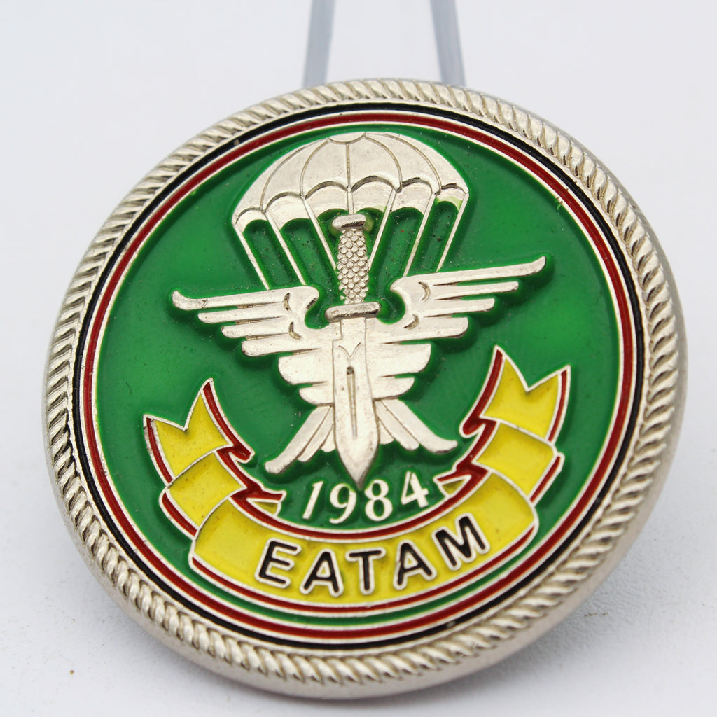 EADA EATAM Airborne Paratrooper Eagle Challenge Coin – 1.6” Used Copper Collectible