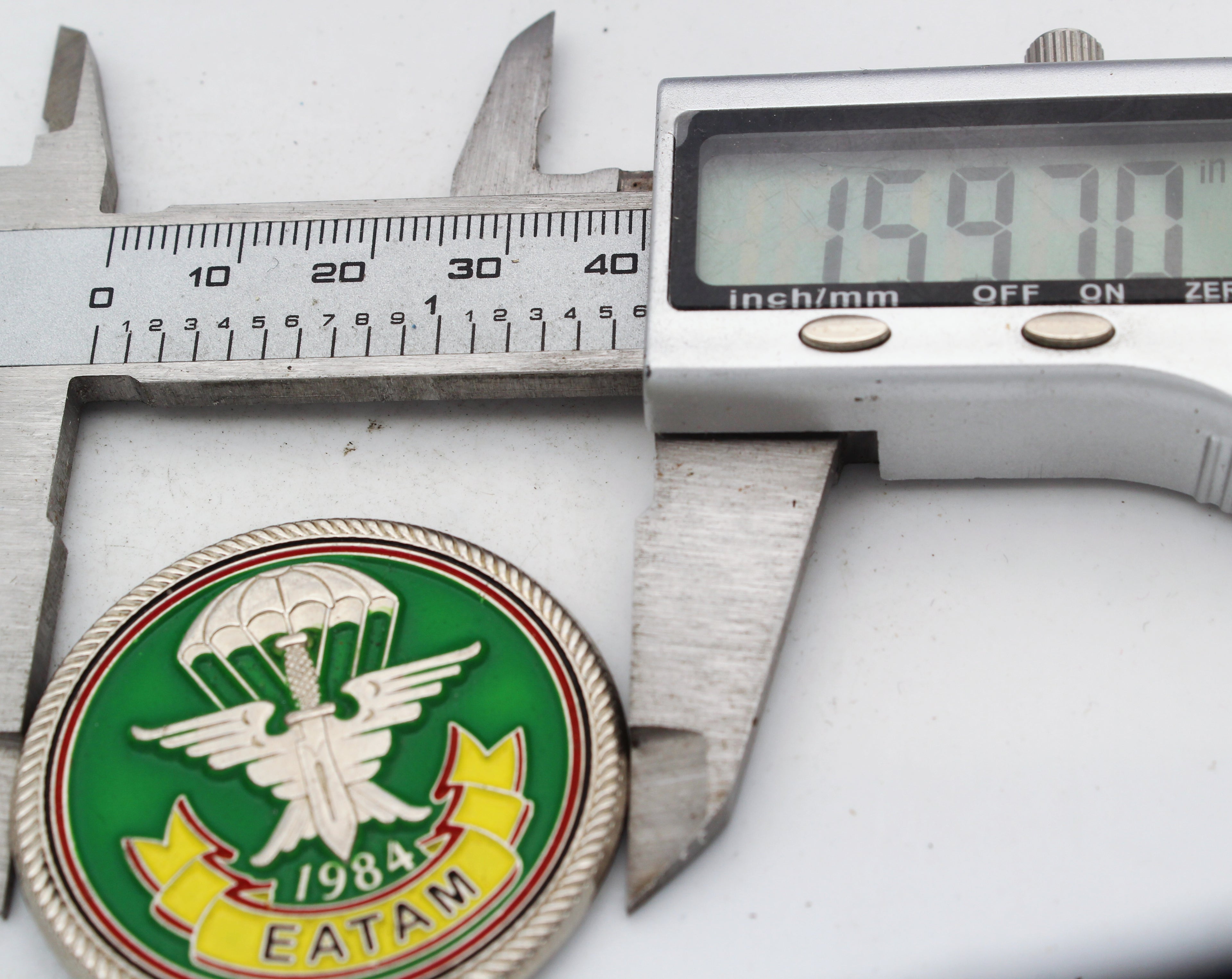 EADA EATAM Airborne Paratrooper Eagle Challenge Coin – 1.6” Used Copper Collectible