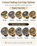 Custom Challenge Coin Edge Options – 8 Premium Edge Styles & Personalized Engraving